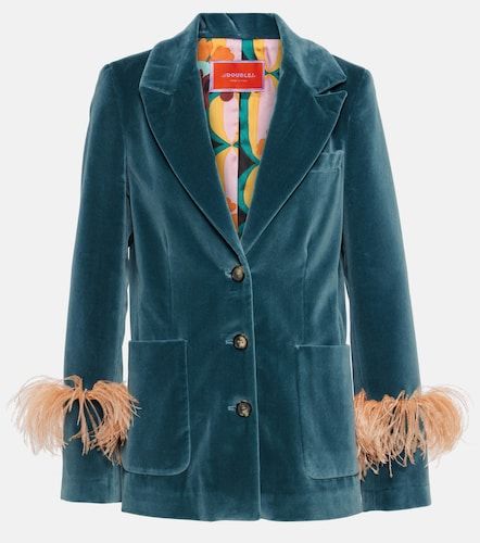 Blazer en velours de coton à plumes - La DoubleJ - Modalova