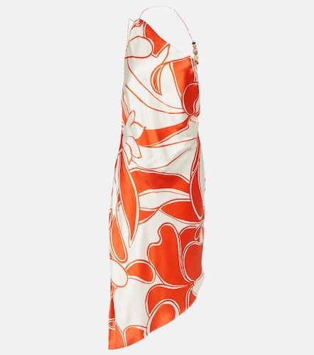 Robe midi Ramona en soie à imprimé - SIR - Modalova