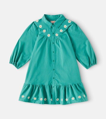 Robe Daisies en coton à carreaux - Tinycottons - Modalova