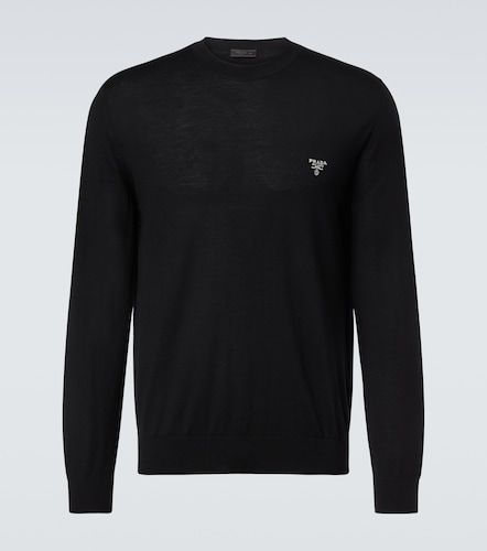 Prada Pull en laine vierge à logo - Prada - Modalova