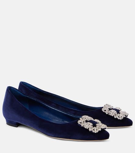 Ballerines Hangisi en velours à ornements - Manolo Blahnik - Modalova