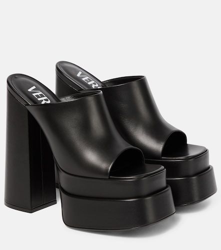 Versace Mules à plateau en cuir - Versace - Modalova
