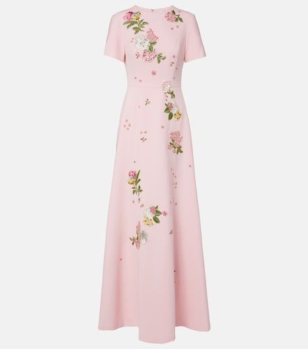 Robe à broderies florales - Carolina Herrera - Modalova