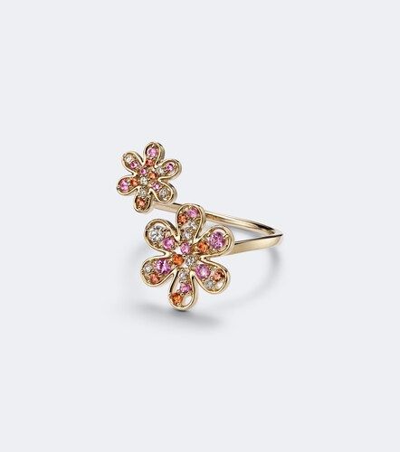 Bague en or 14 ct, saphirs et diamants - Sydney Evan - Modalova