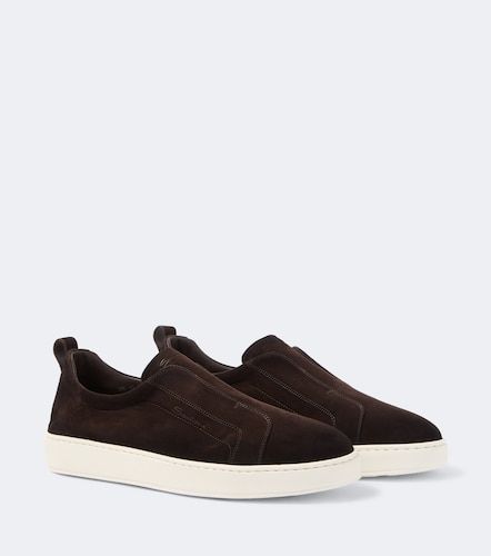 Santoni Baskets slip-on en daim - Santoni - Modalova