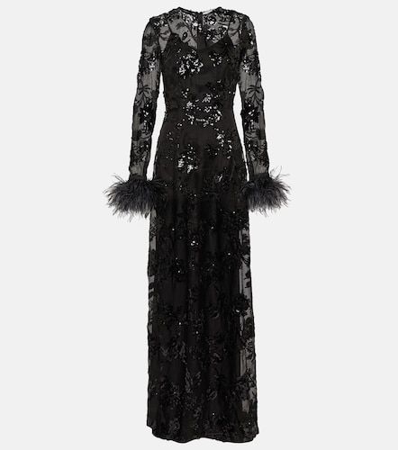 Robe Malvina en soie à ornements - Erdem - Modalova