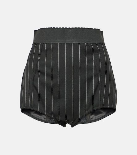 Short en laine mélangée à rayures tennis - Dolce&Gabbana - Modalova