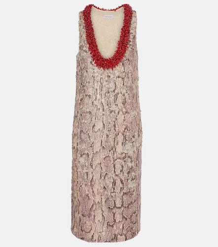 Robe midi imprimée à sequins - Dries Van Noten - Modalova