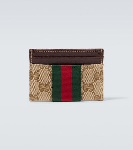 Porte-cartes Web Stripe en toile GG Canvas - Gucci - Modalova