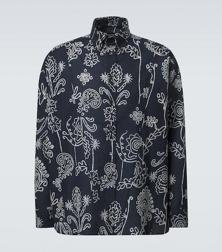 Chemise en seersucker de coton imprimé - Giorgio Armani - Modalova