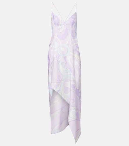 Robe longue Marmo asymétrique en soie - Pucci - Modalova