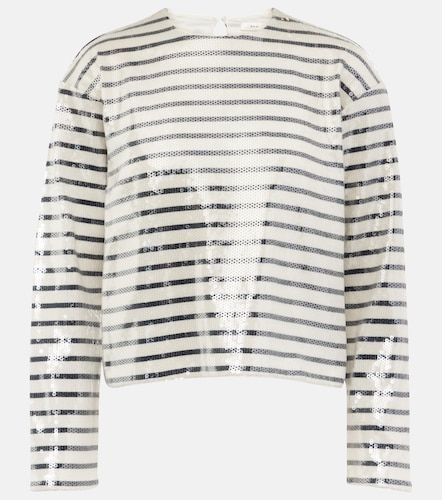 Manteau en coton rayé à paillettes - Frame - Modalova