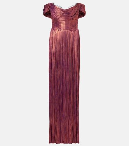 Robe longue Sharon en soie à encolure bardot - Maria Lucia Hohan - Modalova