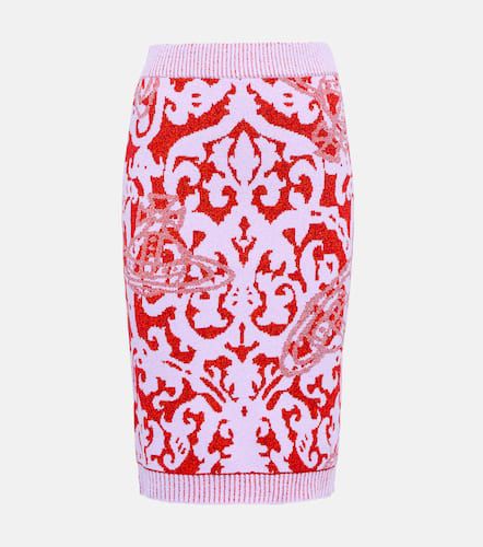 Jupe midi Iron Orb en jacquard de coton mélangé - Vivienne Westwood - Modalova