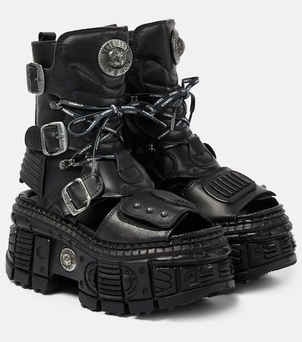 Bottes en cuir à plateforme - Vetements - Modalova