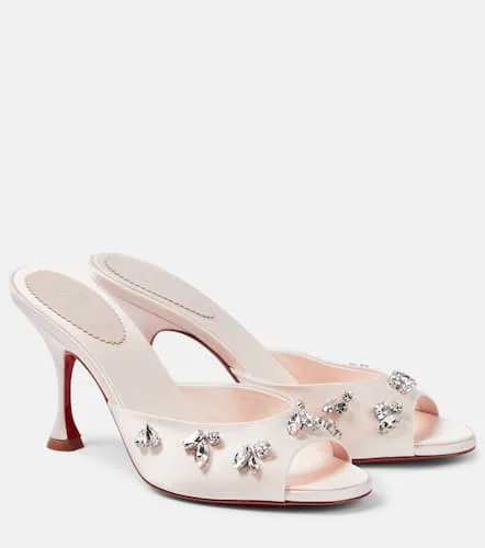 Mules Degraqueen 85 en crêpe à ornements - Christian Louboutin - Modalova