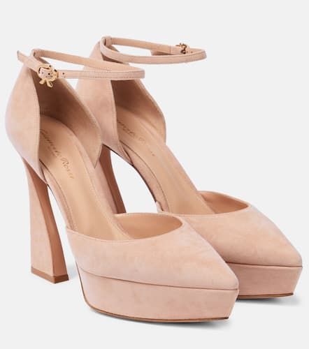 Escarpins Vertigo à plateforme en daim - Gianvito Rossi - Modalova