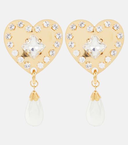 Boucles d'oreilles clips à ornements et perles fantaisies - Alessandra Rich - Modalova