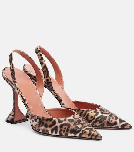 Escarpins slingback Holli 95 en satin - Amina Muaddi - Modalova