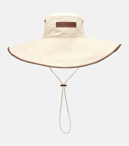 Chapeau en coton mélangé et cuir - Burberry - Modalova