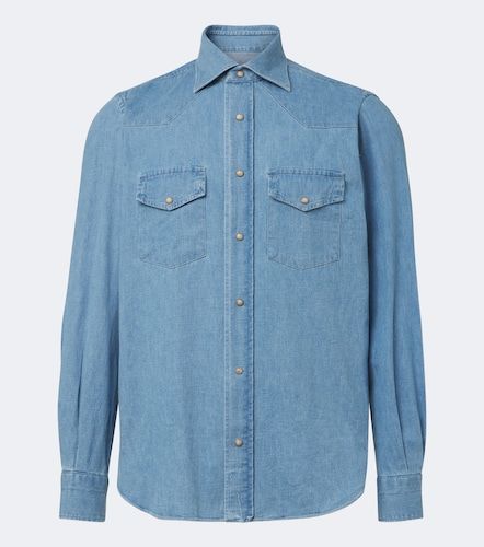 Eleventy Chemise western en denim - Eleventy - Modalova