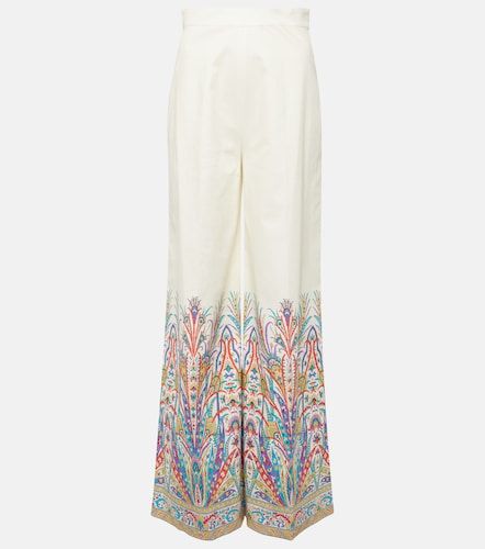 Pantalon ample en coton mélangé à imprimé - Etro - Modalova