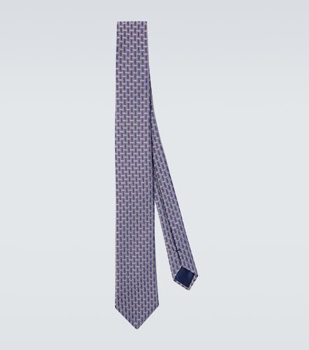 Cravate en jacquard de soie mélangée - Giorgio Armani - Modalova
