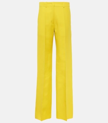 Pantalon droit à taille haute en Crêpe Couture - Valentino - Modalova