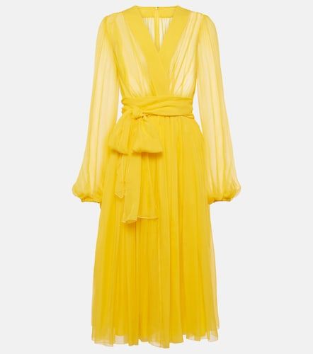 Robe midi en mousseline de soie - Dolce&Gabbana - Modalova
