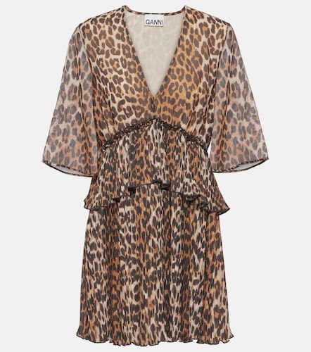 Ganni Robe à imprimé léopard - Ganni - Modalova