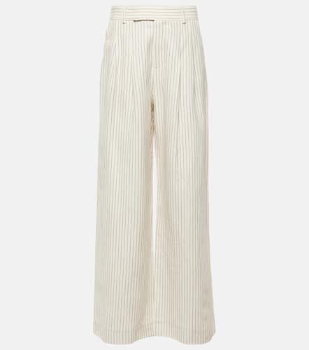 Pantalon ample en coton et lin - Frame - Modalova