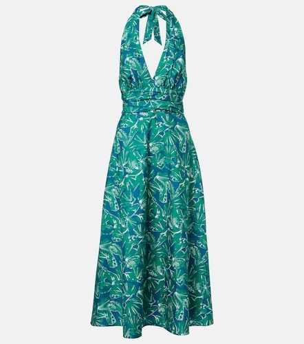 Robe midi à encolure licou en coton - Max Mara - Modalova