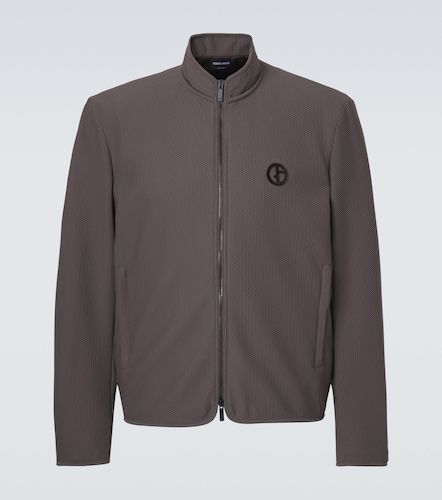 Veste blouson à logo - Giorgio Armani - Modalova