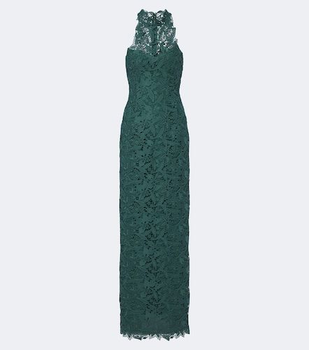 Robe longue en guipure - Monique Lhuillier - Modalova