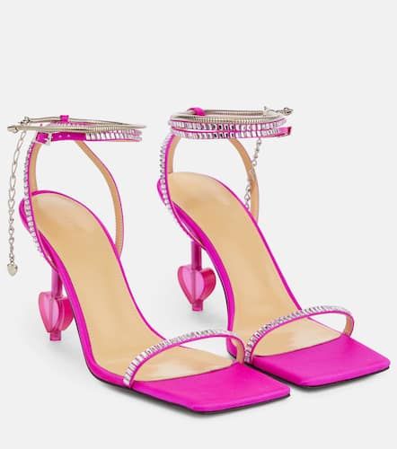 Sandales Heart en satin à ornements - Mach & Mach - Modalova