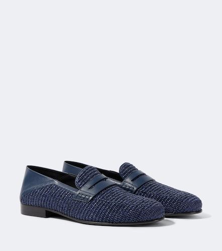 Mocassins Padstow en raphia et cuir - Manolo Blahnik - Modalova
