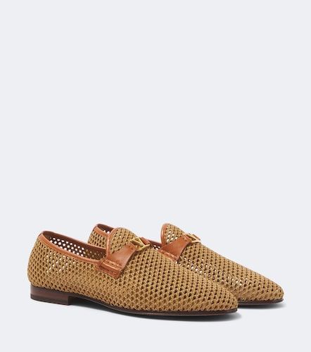 Mocassins Wolfe VLogo en raphia et cuir - Valentino Garavani - Modalova