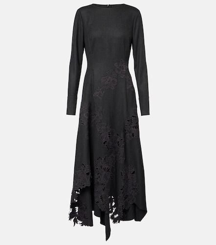 Robe midi asymétrique Peony en laine - Oscar de la Renta - Modalova