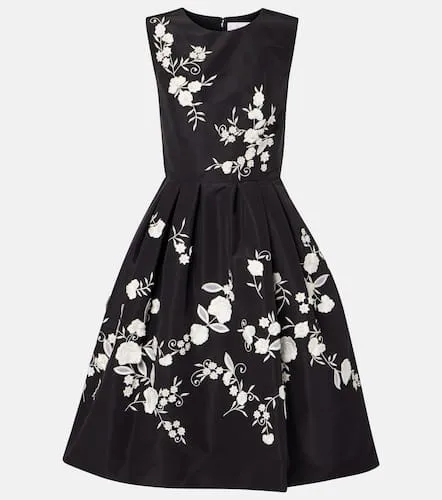 Robe midi brodée en soie - Carolina Herrera - Modalova