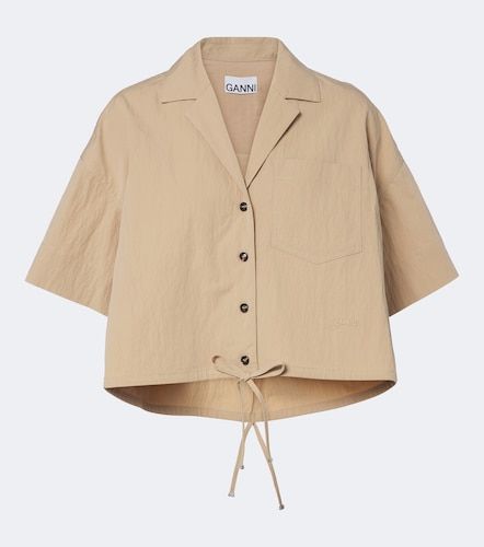 Chemise courte en coton mélangé - Ganni - Modalova
