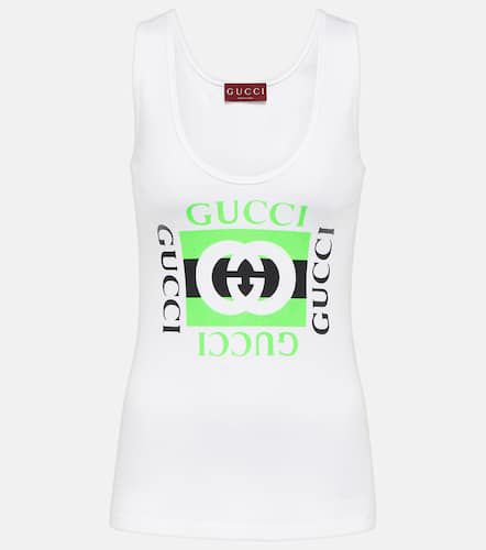 Gucci Top en coton à logo - Gucci - Modalova