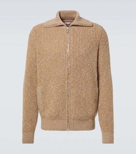 Cardigan zippé en laine et cachemire - Brunello Cucinelli - Modalova