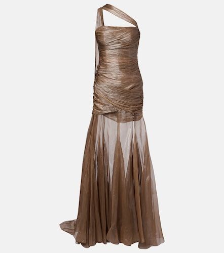 Robe longue Marimar asymétrique en soie - Maria Lucia Hohan - Modalova