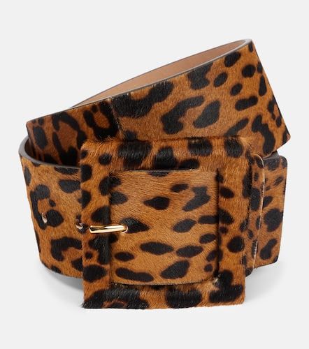 Ceinture en cuir façon poulain à motif léopard - Carolina Herrera - Modalova