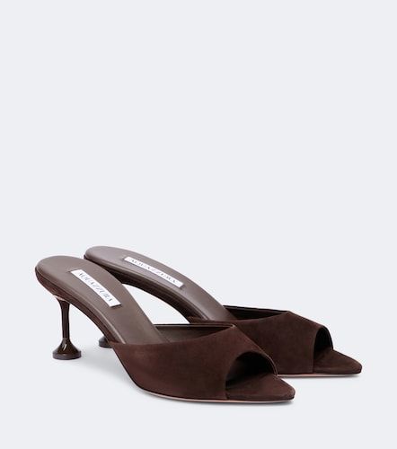 Aquazzura Mules Bisous 65 en daim - Aquazzura - Modalova