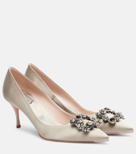 Escarpins Efflorescence 65 en satin à ornements - Roger Vivier - Modalova