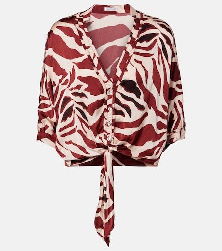 Blouse Azia imprimée en satin - Poupette St Barth - Modalova