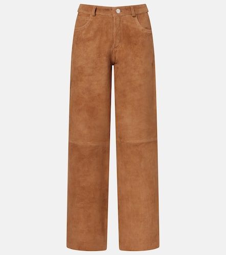 Pantalon ample Milo en daim - Nour Hammour - Modalova