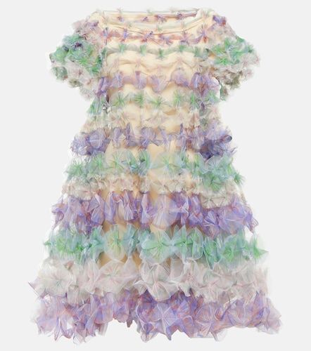 Robe en tulle à épaules dénudées et à volants superposés - Susan Fang - Modalova