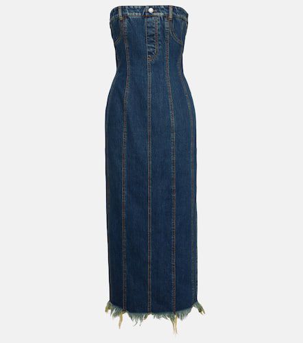 Robe bustier en jean - Alexander McQueen - Modalova